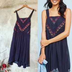 Anthropologie Haifa Maeve black embroidered